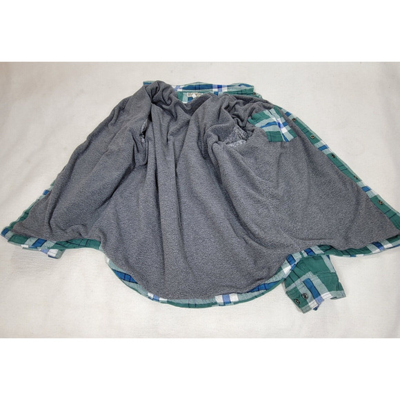 Duluth Flannel Shirt Shacket Mens Size Large Green 100% Cotton Long Sleeve Plaid - Picture 14 of 16